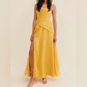 Hutch Simona Golden Yellow Maxi Dress - NWT, Size 4